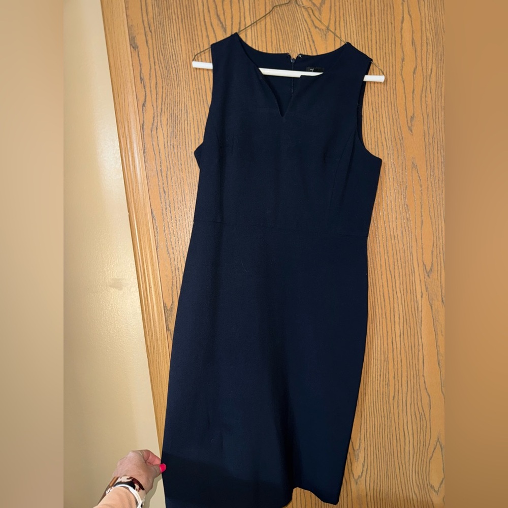 Ann Taylor Navy Blue business Sleeveless Dress